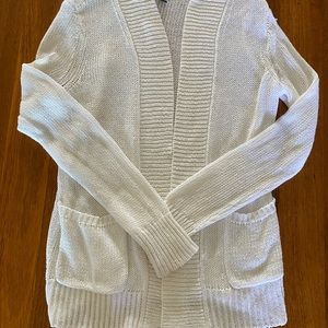 White knit cardigan